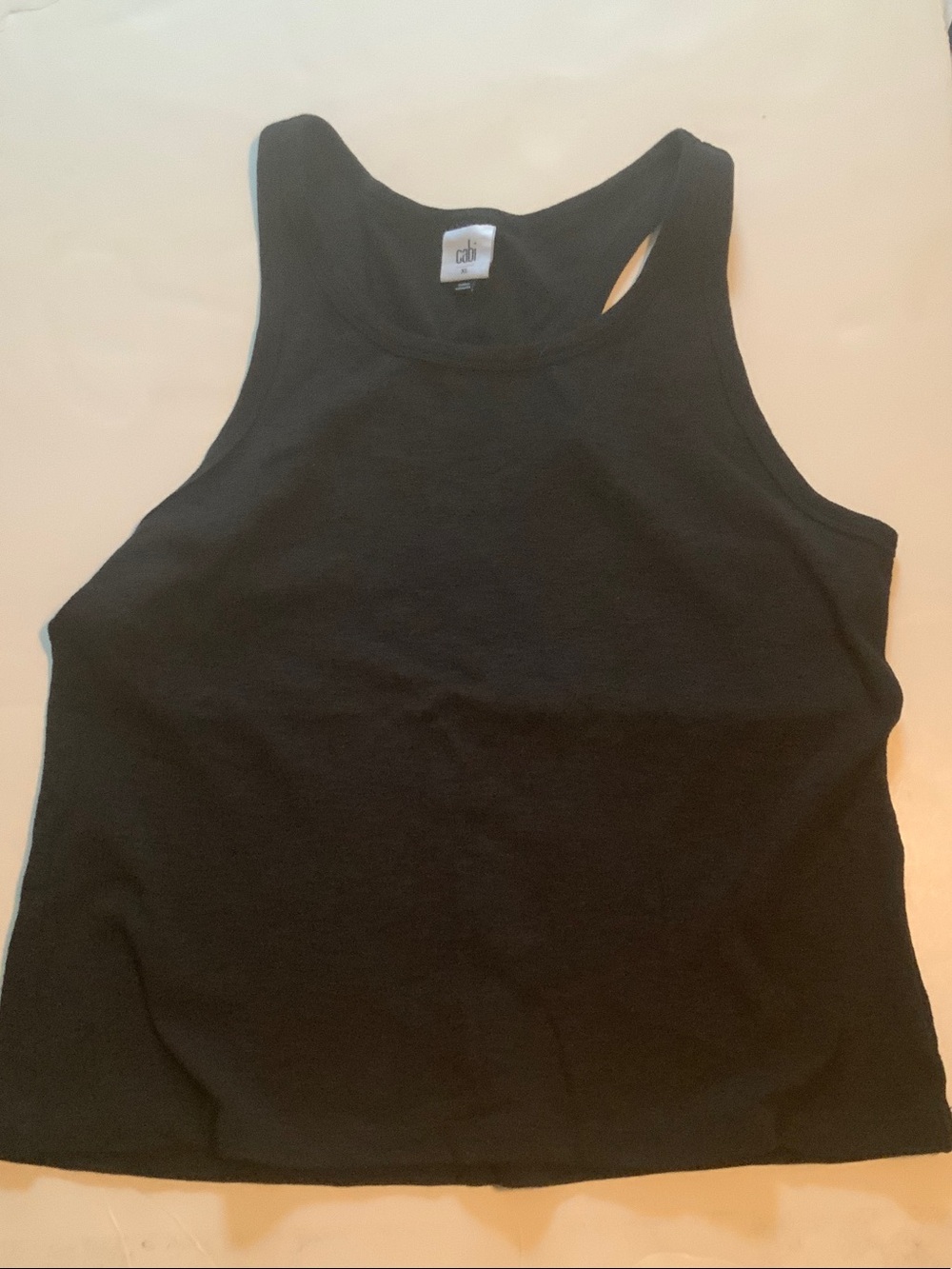 CAbi 6350 Black NWT Paragon Ribbed Tank